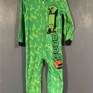 Green Kids One Piece with Creeper Design